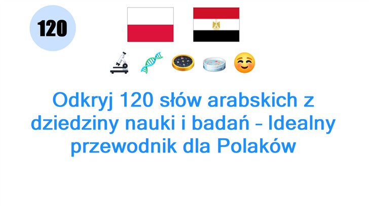 Odkryj 120 słów arabskich z dziedziny nauki i badań – Idealny przewodnik dla Polaków